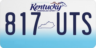 KY license plate 817UTS