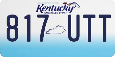 KY license plate 817UTT