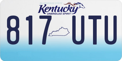 KY license plate 817UTU