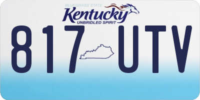 KY license plate 817UTV
