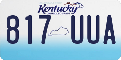 KY license plate 817UUA