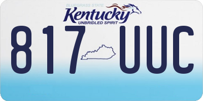KY license plate 817UUC