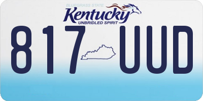 KY license plate 817UUD