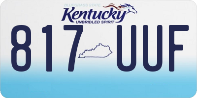 KY license plate 817UUF