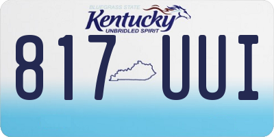 KY license plate 817UUI