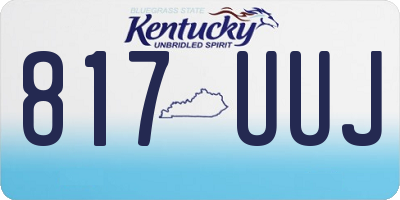 KY license plate 817UUJ