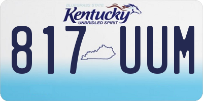 KY license plate 817UUM