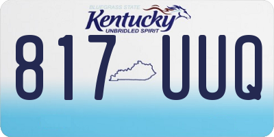 KY license plate 817UUQ
