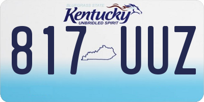 KY license plate 817UUZ