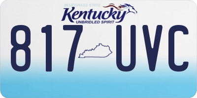 KY license plate 817UVC