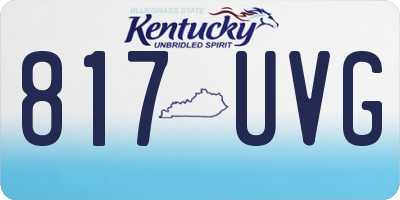 KY license plate 817UVG