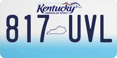 KY license plate 817UVL