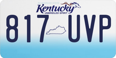 KY license plate 817UVP