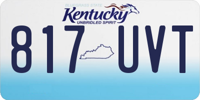 KY license plate 817UVT