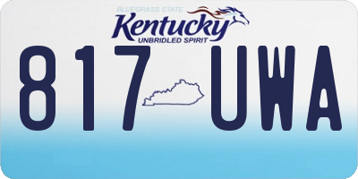 KY license plate 817UWA