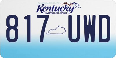 KY license plate 817UWD