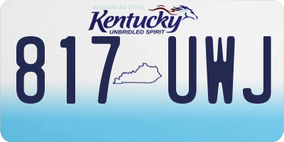 KY license plate 817UWJ