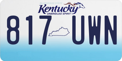 KY license plate 817UWN