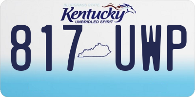 KY license plate 817UWP