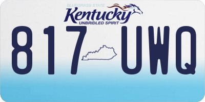 KY license plate 817UWQ