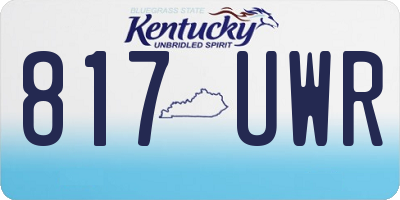 KY license plate 817UWR