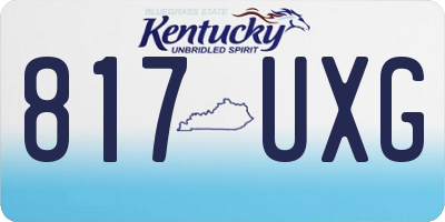 KY license plate 817UXG