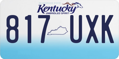 KY license plate 817UXK
