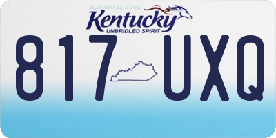 KY license plate 817UXQ