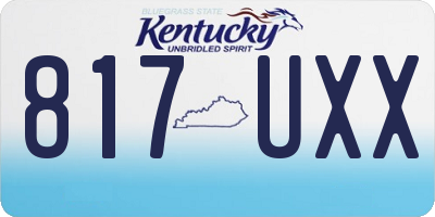 KY license plate 817UXX