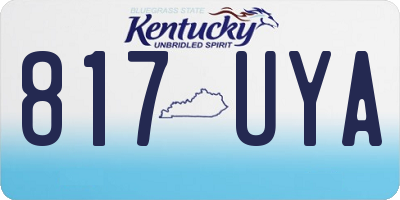 KY license plate 817UYA