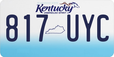 KY license plate 817UYC