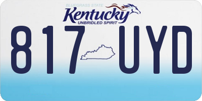 KY license plate 817UYD