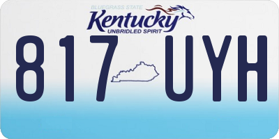 KY license plate 817UYH