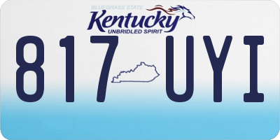 KY license plate 817UYI