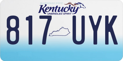 KY license plate 817UYK