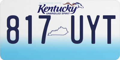 KY license plate 817UYT