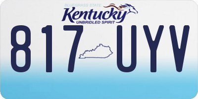 KY license plate 817UYV