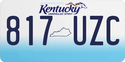 KY license plate 817UZC