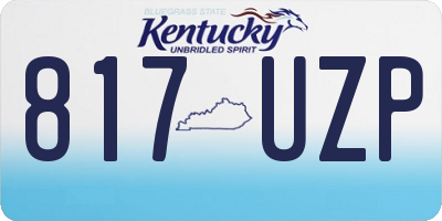 KY license plate 817UZP