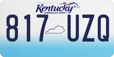 KY license plate 817UZQ