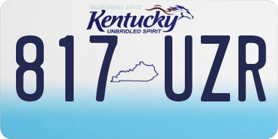 KY license plate 817UZR