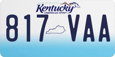 KY license plate 817VAA