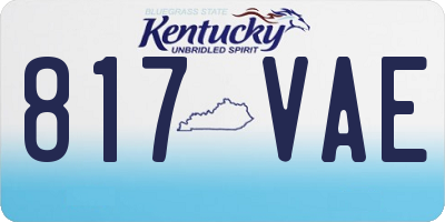 KY license plate 817VAE