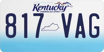 KY license plate 817VAG