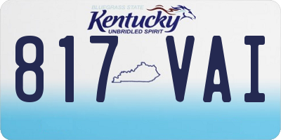 KY license plate 817VAI