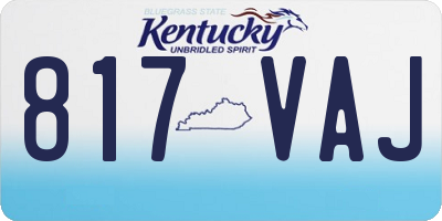 KY license plate 817VAJ