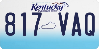KY license plate 817VAQ