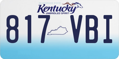 KY license plate 817VBI