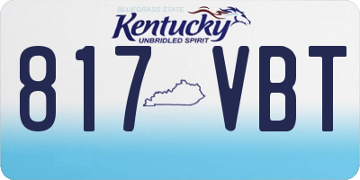 KY license plate 817VBT