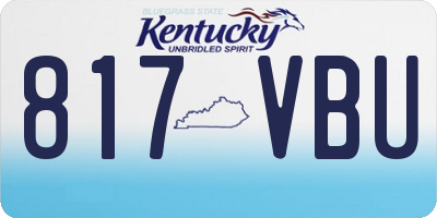KY license plate 817VBU